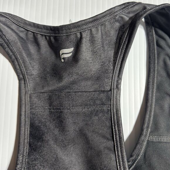 Fabletics On The Go Medium Impact Sports Bra Phone Pocket Size L Onyx Smudge NWT - Picture 5 of 9
